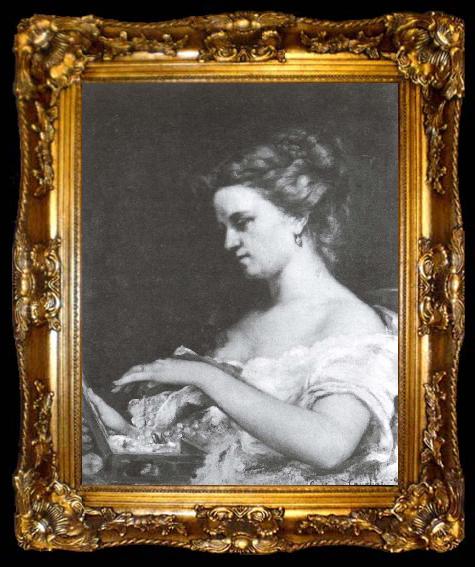 framed  Gustave Courbet Lady, ta009-2